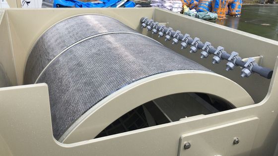 PP Shell Material Aquaculture Rotary Drum Filter for RAS Koi Farming 1075*815*745mm
